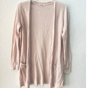 Marine Layer $110 Pink Cardigan Sweater Cotton Flowy Knit Large Cottagecore